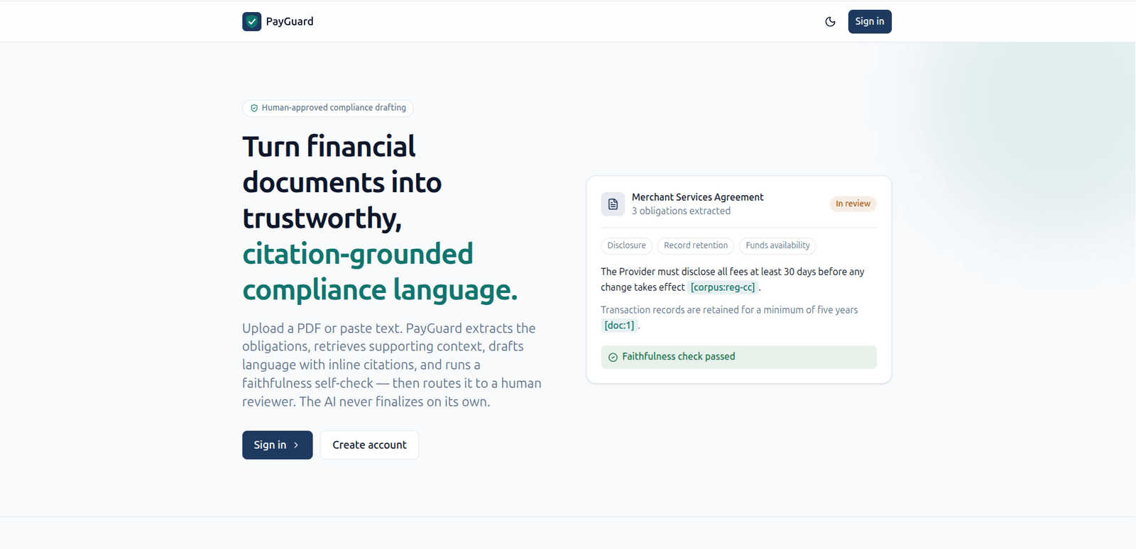 PayGuard — Agentic Compliance Co-Pilot screenshot